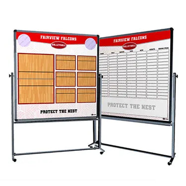 Custom two sided volleyball locker room whiteboard